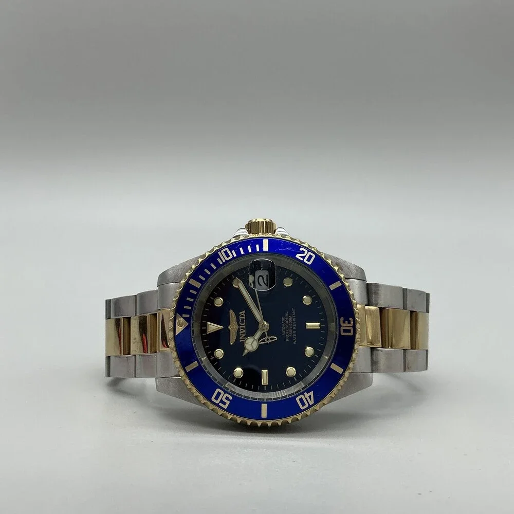 Invicta Pro Diver 89280B Mens Watch 40mm Blue Dial Two Tone Automatic Date 7.25
